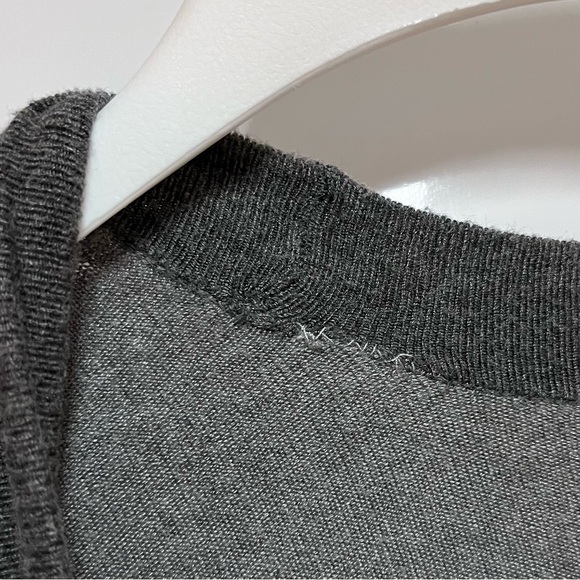 Eileen Fisher Cozy Viscose Stretch Cardigan Contrast Trim Gray Size Large Open - Picture 16 of 16